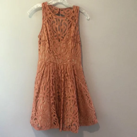Plenty By Tracy Reese Dresses | Plenty By Tracy Reese Lace Dress | Color: Orange/Tan | Size: 4p | Farrencarey's Closet